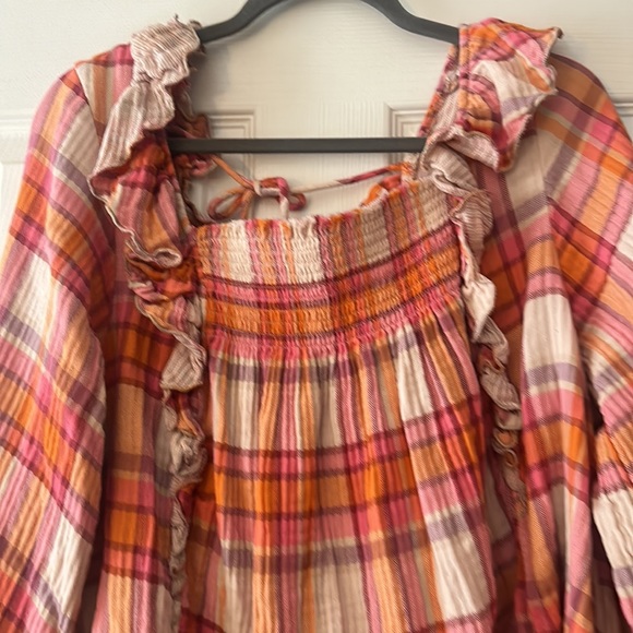 Free People smocked plaid too - Picture 5 of 7